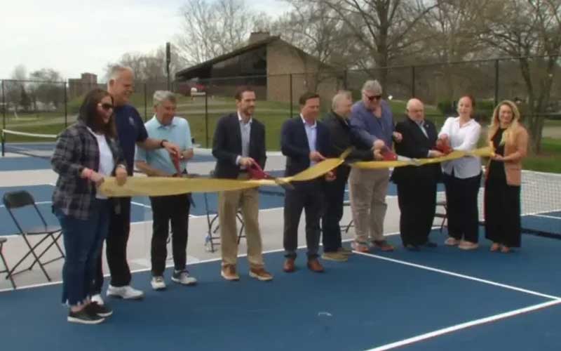 Pickleball Court ribbon cutting